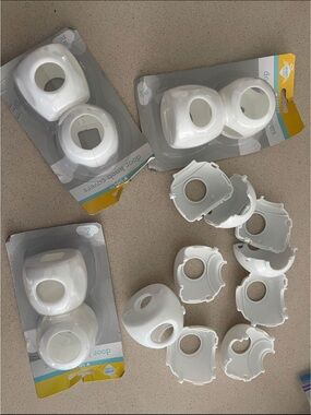 White Child Safety Door Knob Covers - Pack of 11 pc, baby proofing, round handle